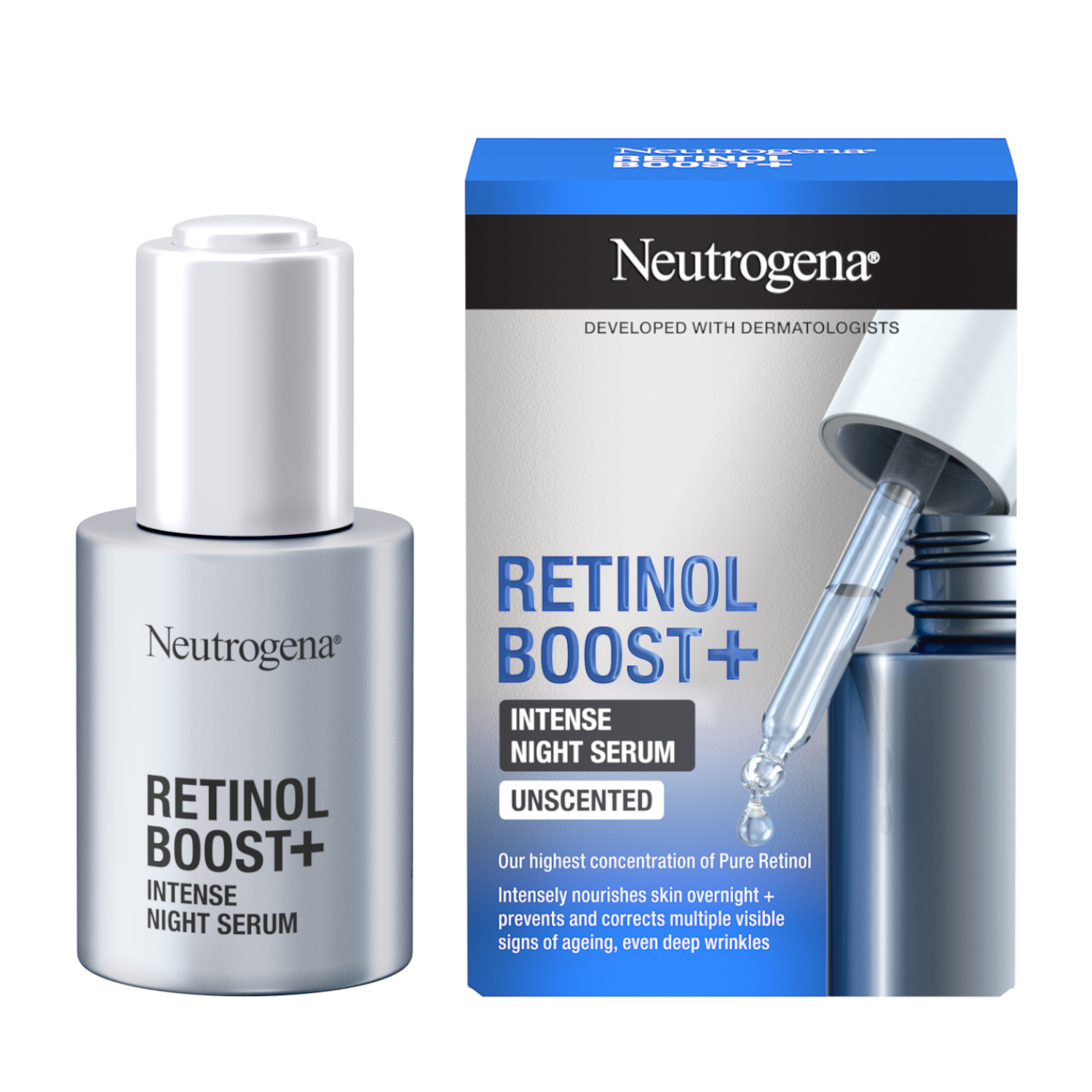 NEUTROGENA - PROMO PACK RETINOL BOOST Intense Night Serum - 30ml & Eye Cream - 15ml